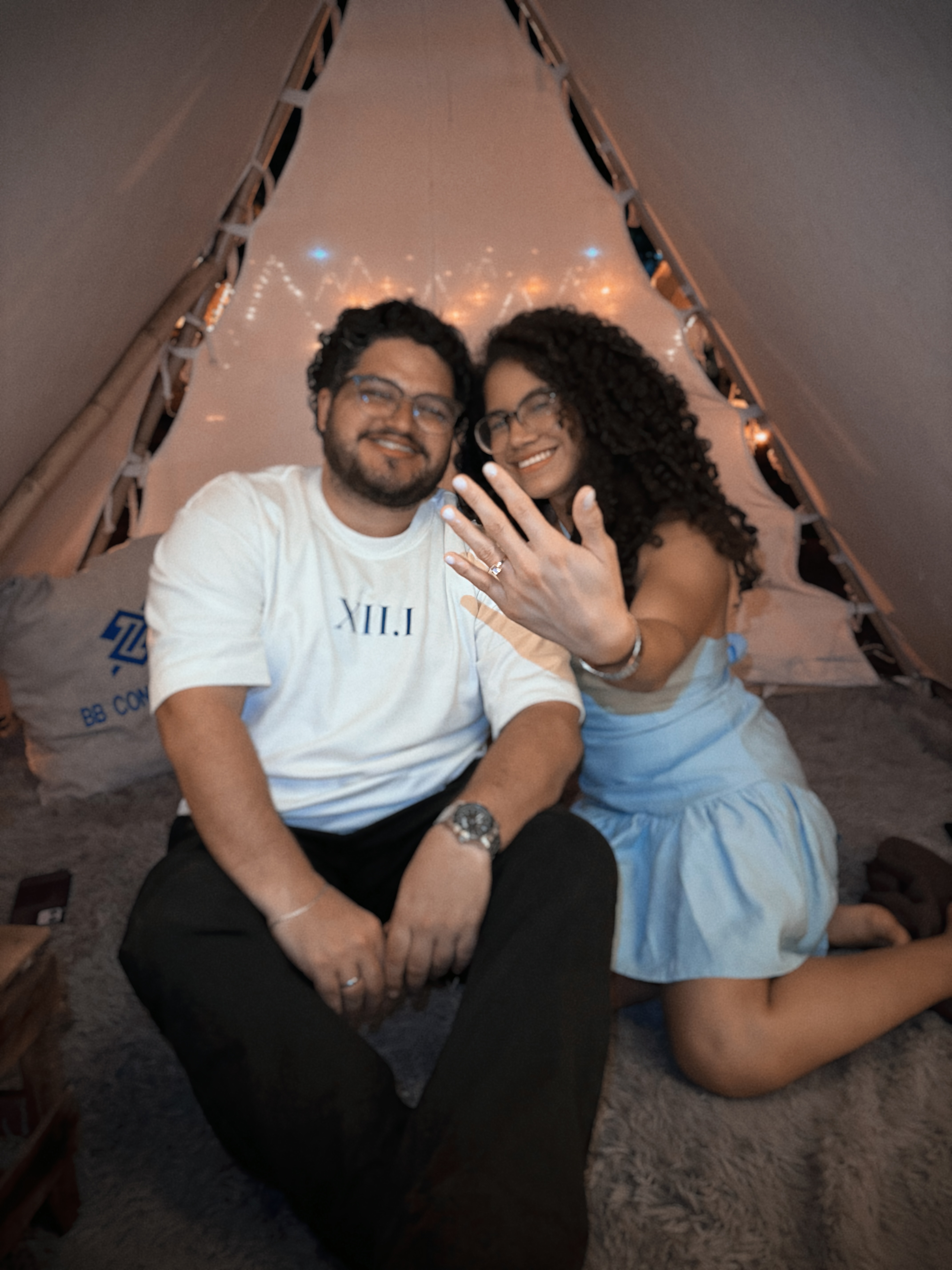 Foto do casal Junior & Eduarda
